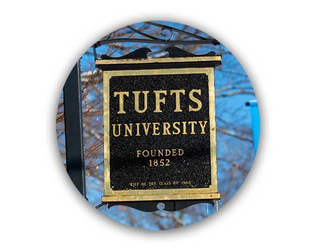 Tufts University sign